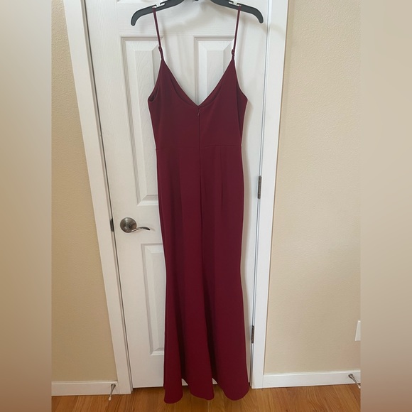 NWT Lulus Infinite Glory Wine Red Maxi Dress sz Medium - Picture 6 of 6